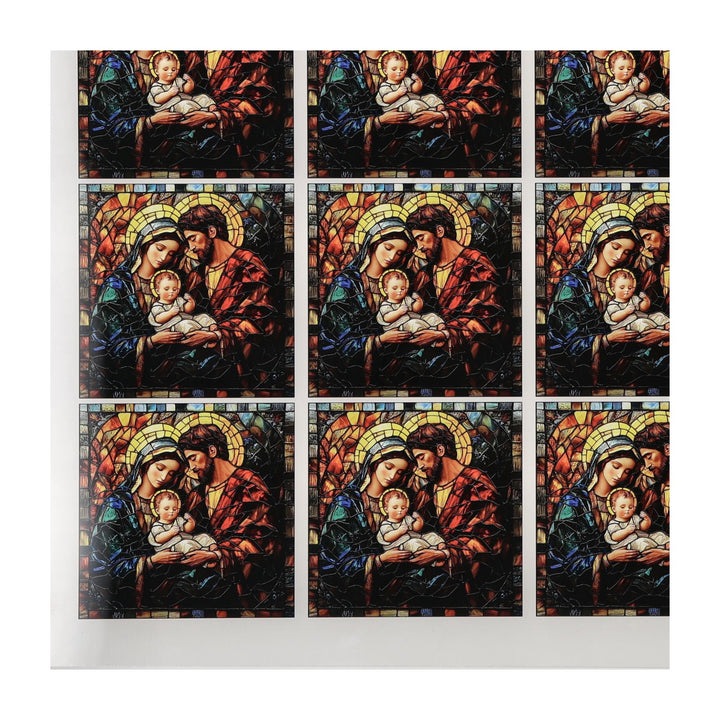 PatternPly® Transparent Holy Family Stained Glass Small