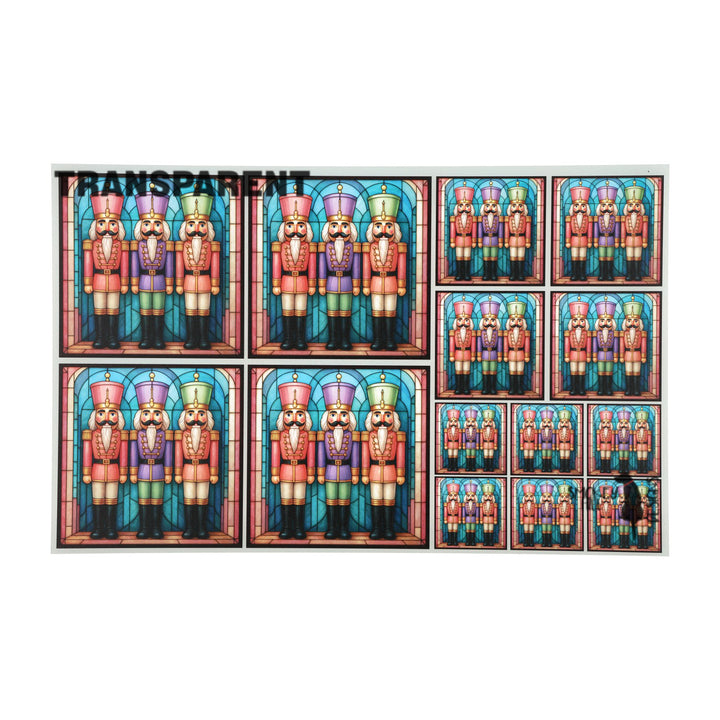 PatternPly® Transparent Pastel Nutcracker 3 size