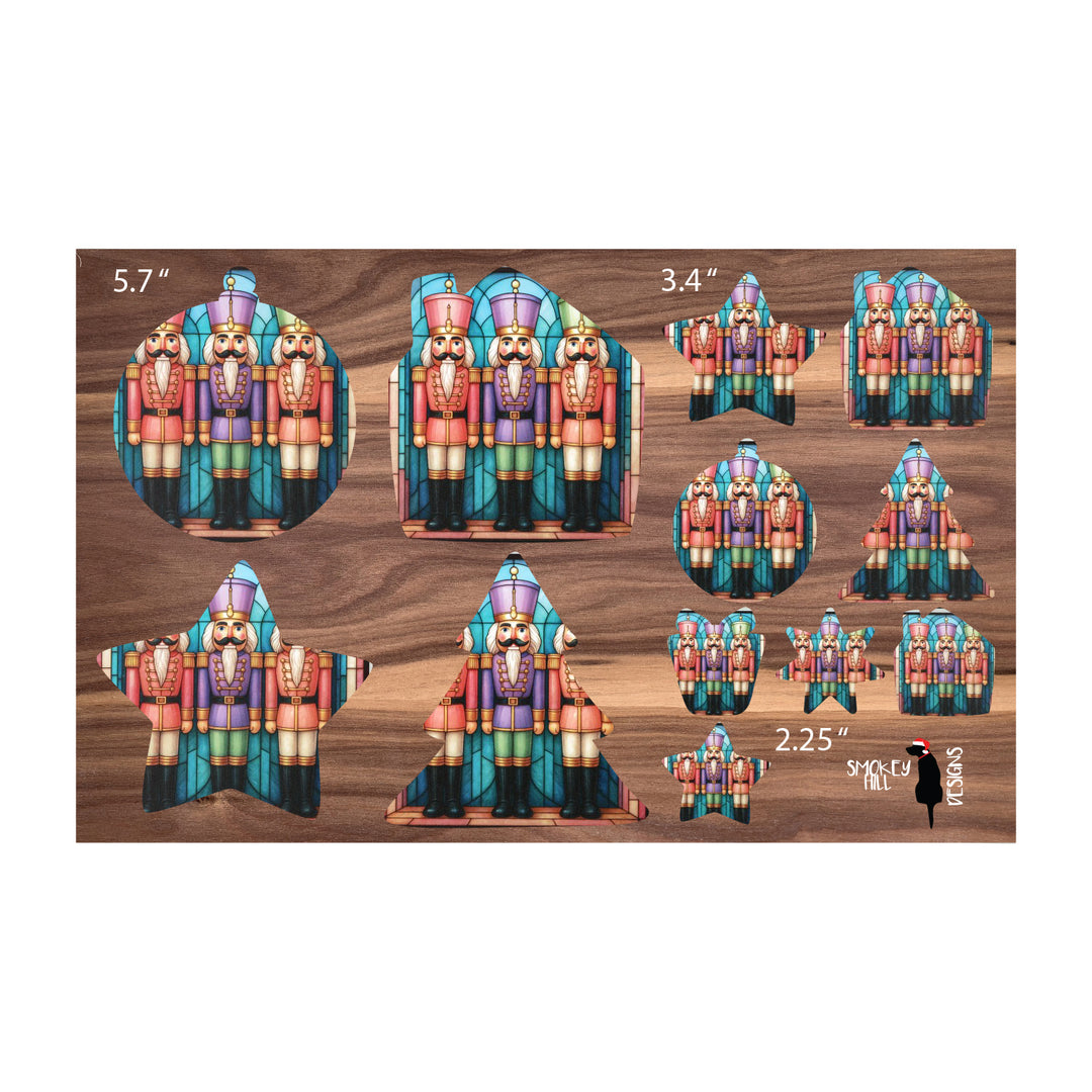 PatternPly® Transparent Pastel Nutcracker 3 size