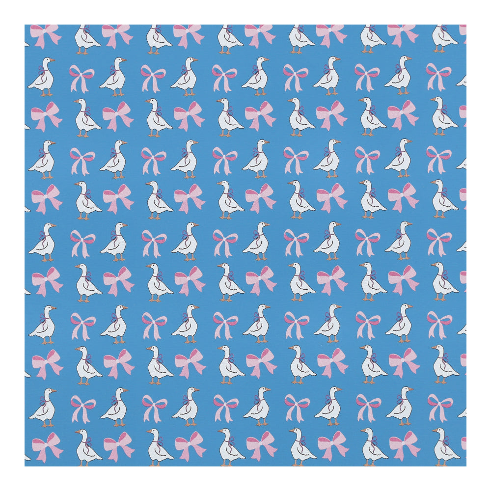 PatternPly® EcoLightBlue Geese and Bows sheet showing the pattern