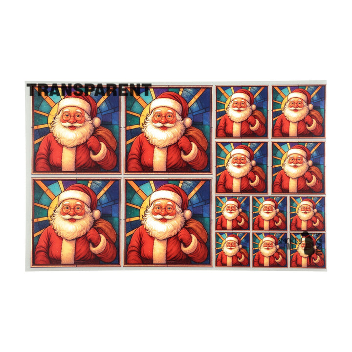 PatternPly® Transparent Santa Claus 3 sizes