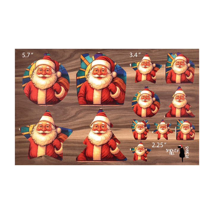 PatternPly® Transparent Santa Claus 3 sizes