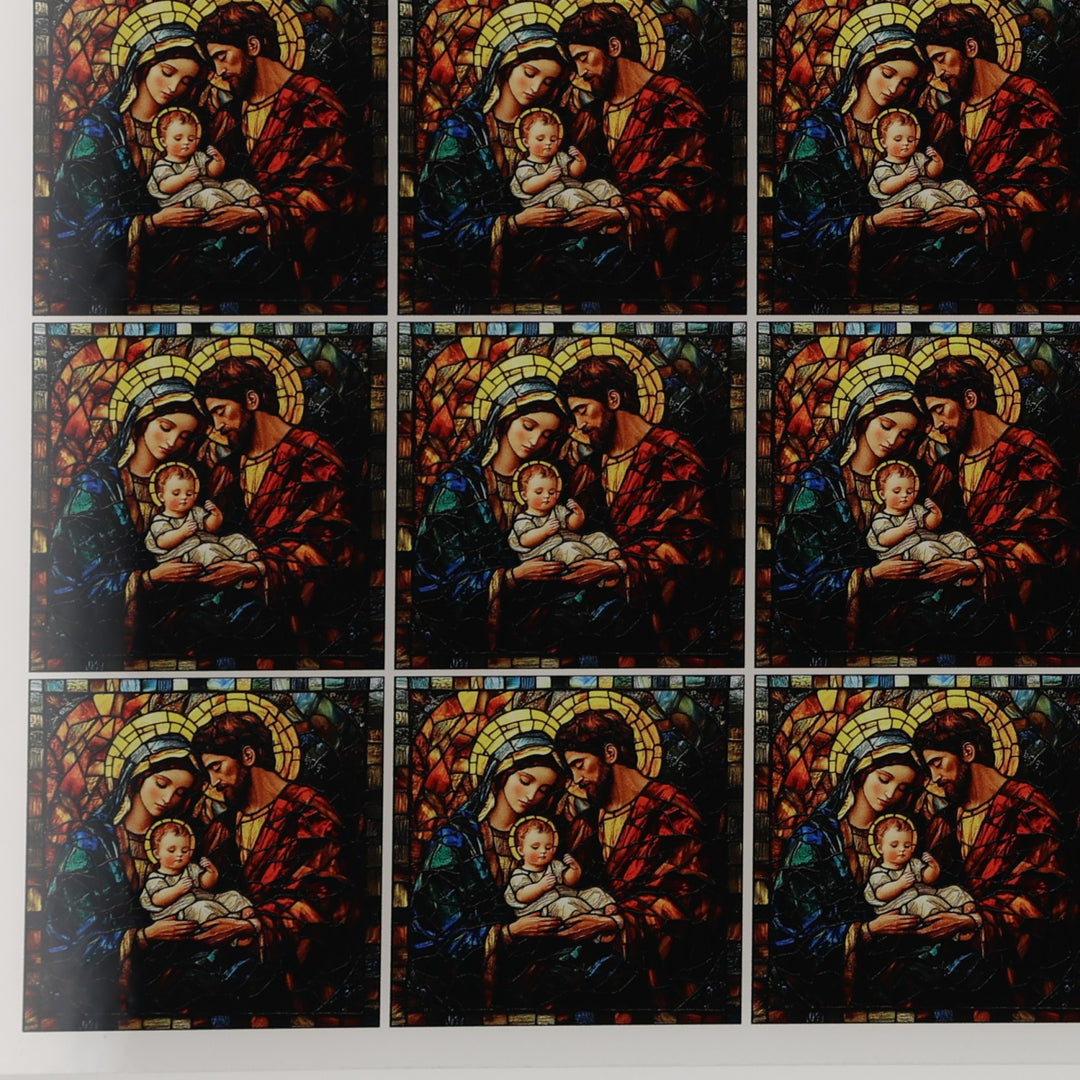 PatternPly® Transparent Holy Family Stained Glass Extra Small