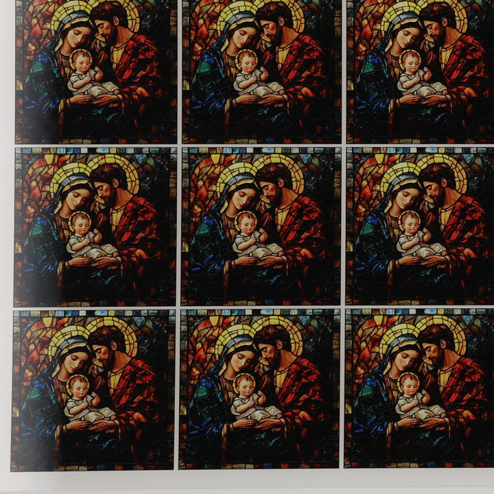 PatternPly® Transparent Holy Family Stained Glass Extra Small