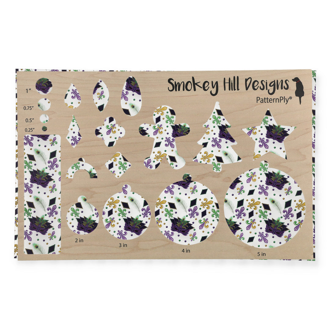 PatternPly® Scattered Mardi Gras Masquerade Large