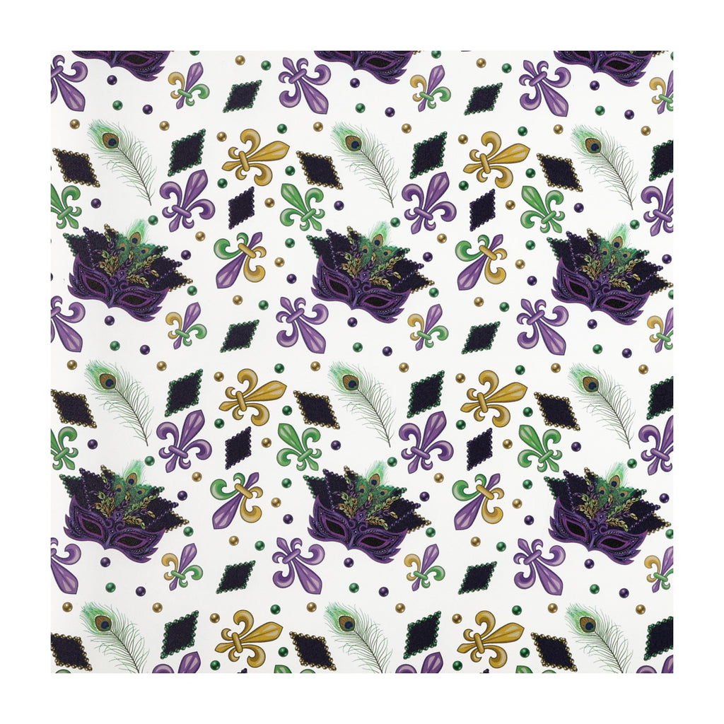 PatternPly® Scattered Mardi Gras Masquerade Large sheet showing the pattern