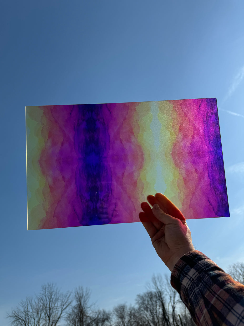 PatternPly® Transparent Abstract Sunrise/Sunset VERTICAL sheet showing the pattern