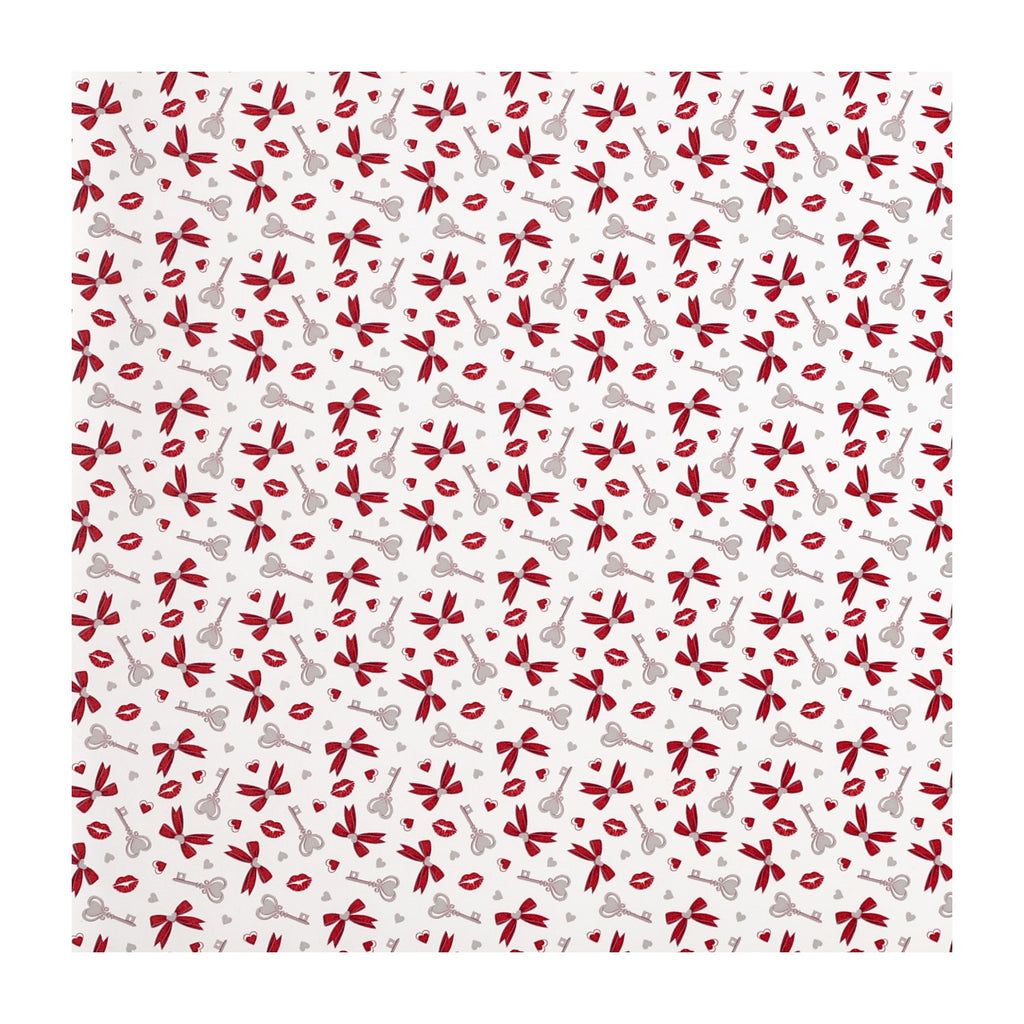 PatternPly® Scattered Keys to My Heart sheet showing the pattern