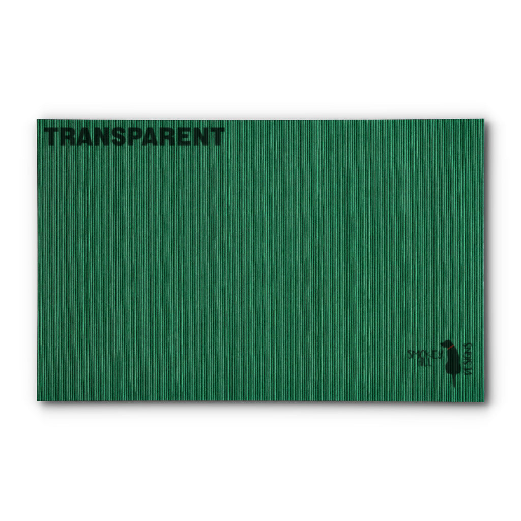 PatternPly® Transparent Corduroy Green sheet showing the pattern