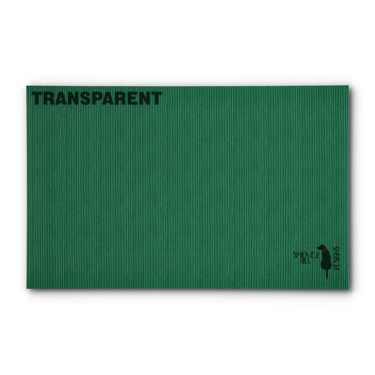 PatternPly® Transparent Corduroy Green sheet showing the pattern