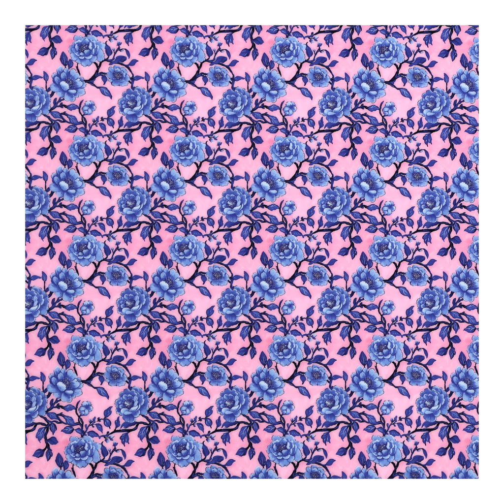 PatternPly® Full Coverage Pink and Blue Garden sheet showing the pattern