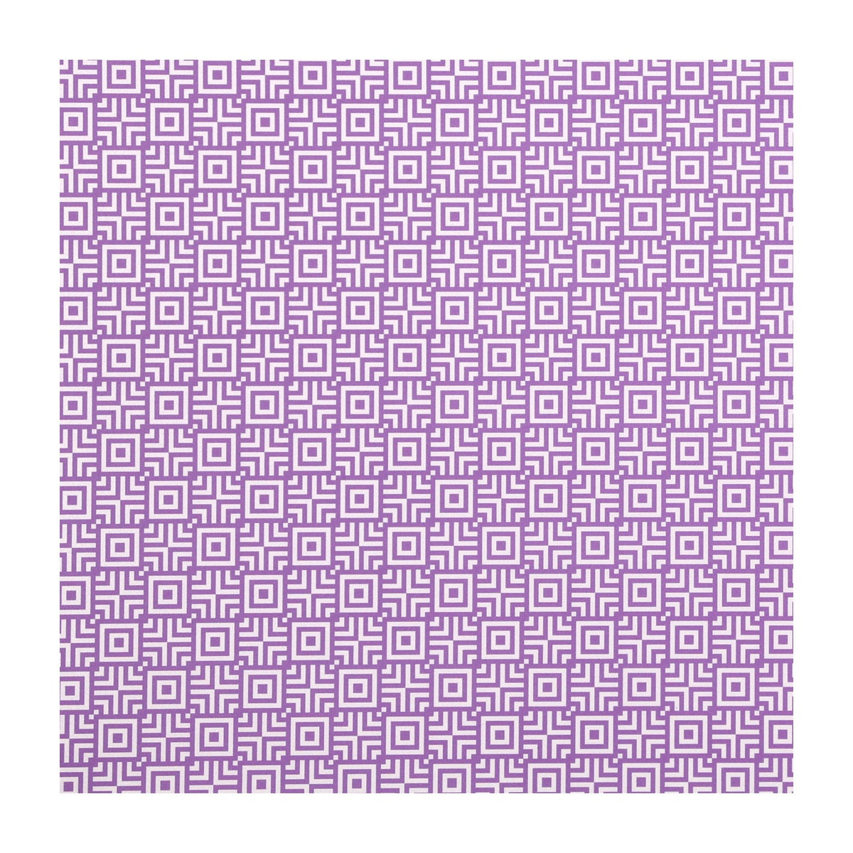 PatternPly® Full Coverage Spring Lavender Geo Squares sheet showing the pattern