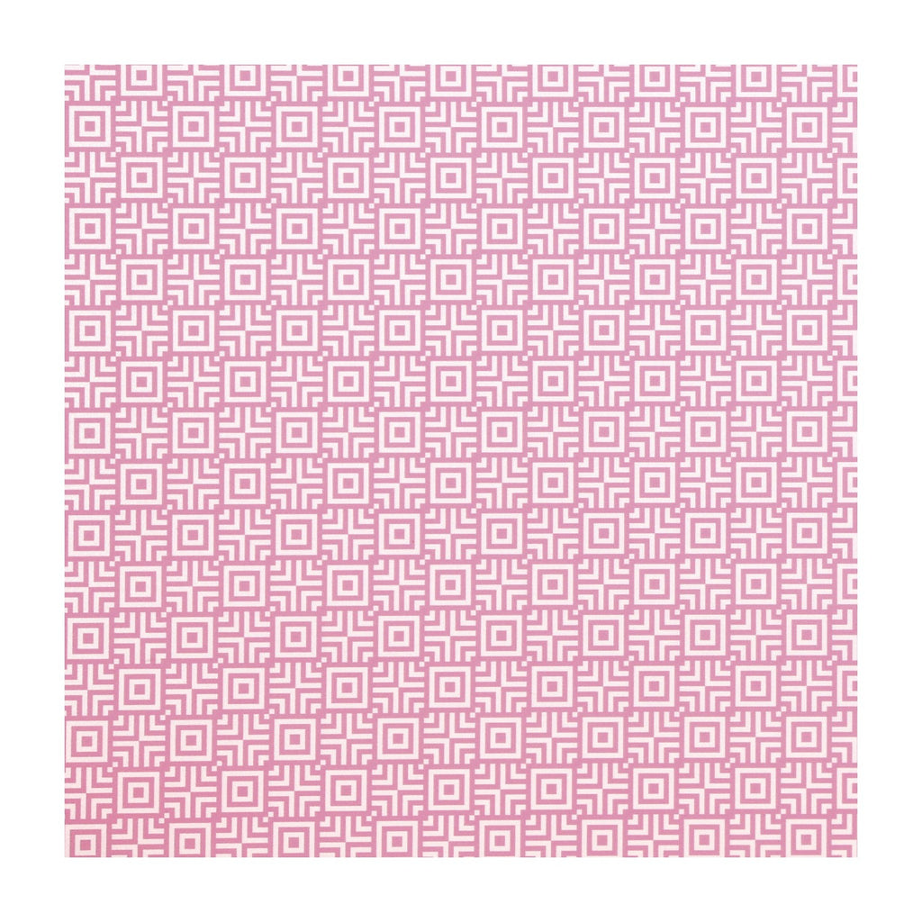 PatternPly® Full Coverage Spring Pink Geo Squares sheet showing the pattern