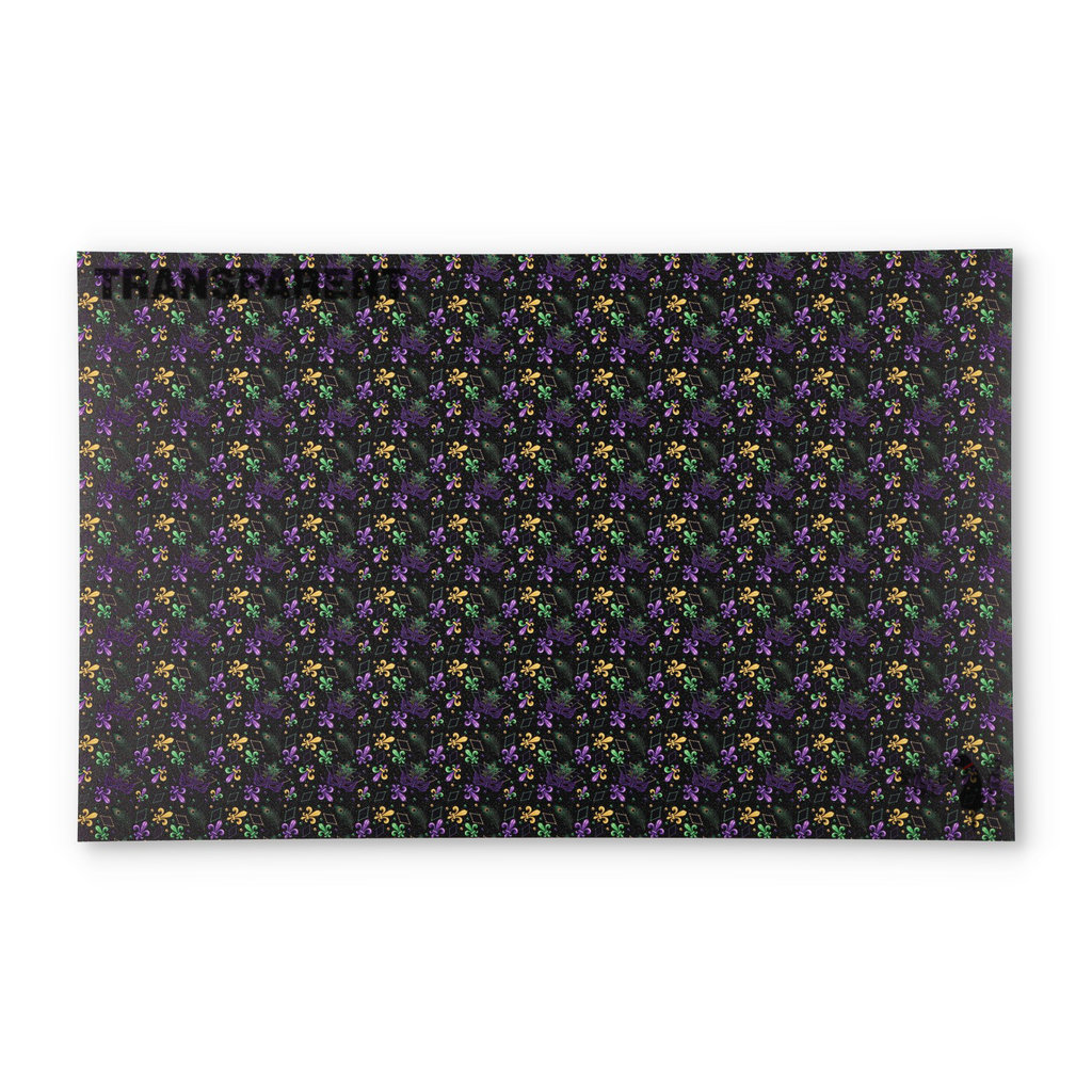 PatternPly® Transparent Mardi Gras Masquerade Micro sheet showing the pattern