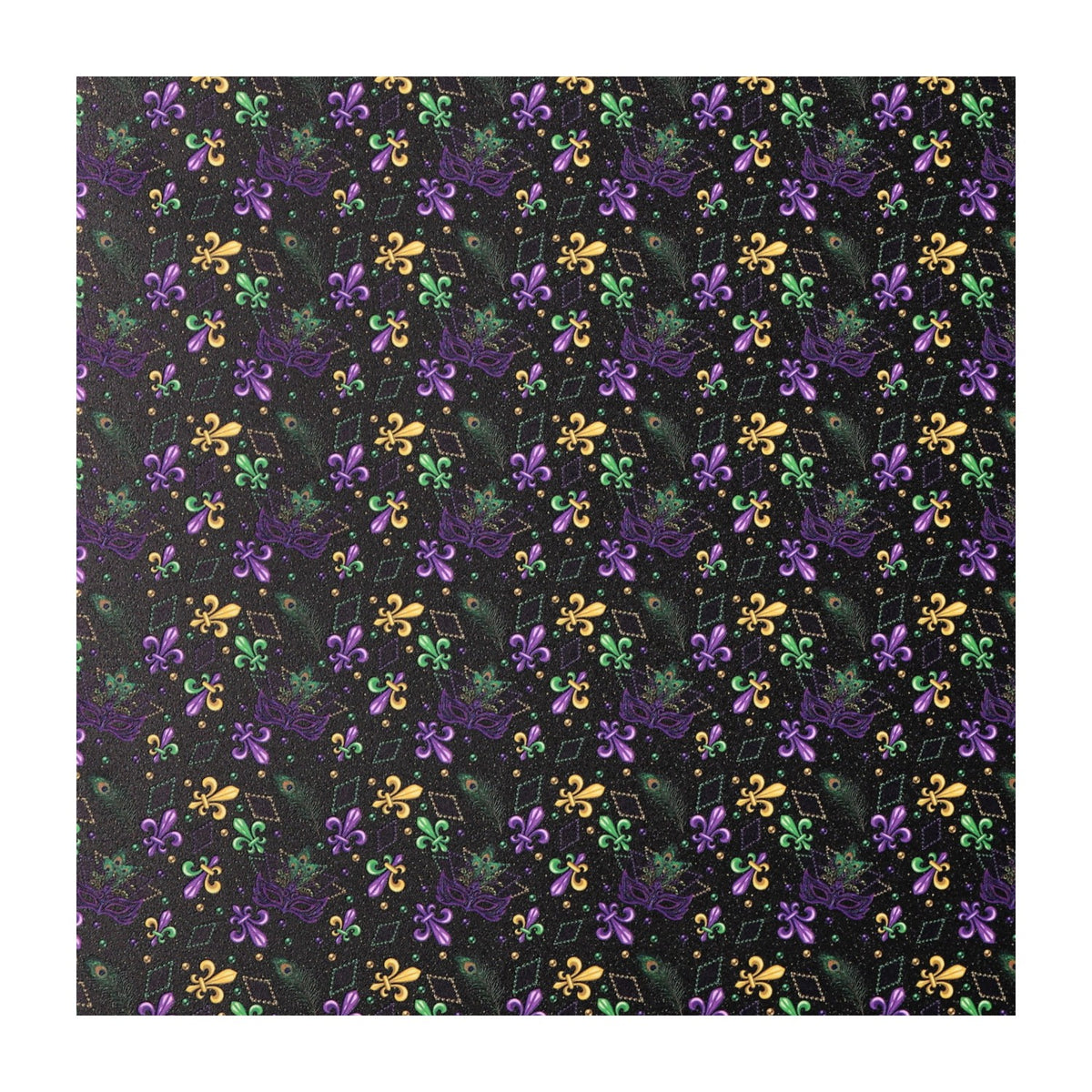 PatternPly® Full Coverage Mardi Gras Masquerade Micro sheet showing the pattern