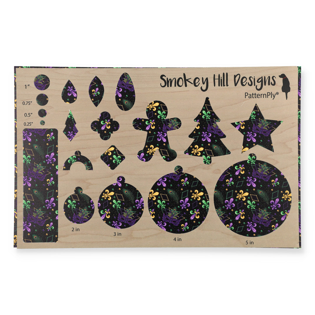 PatternPly® Full Coverage Mardi Gras Masquerade Large