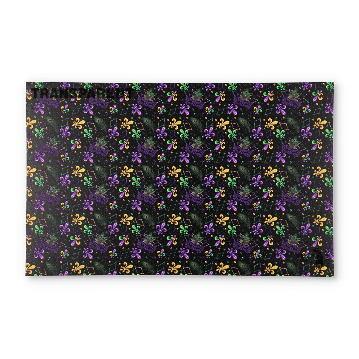 PatternPly® Transparent Mardi Gras Masquerade Large sheet showing the pattern
