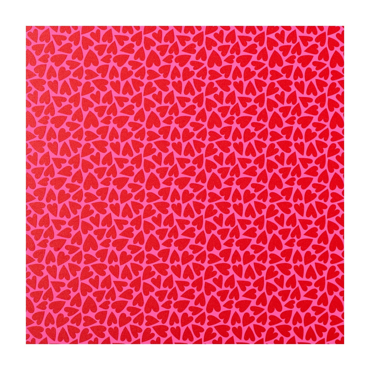 PatternPly® Full Coverage Pink and Red Hearts sheet showing the pattern