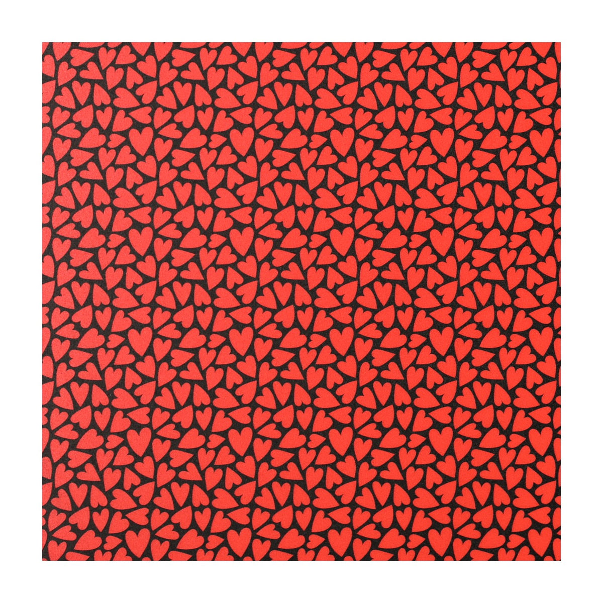 PatternPly® Full Coverage Red and Black Hearts sheet showing the pattern