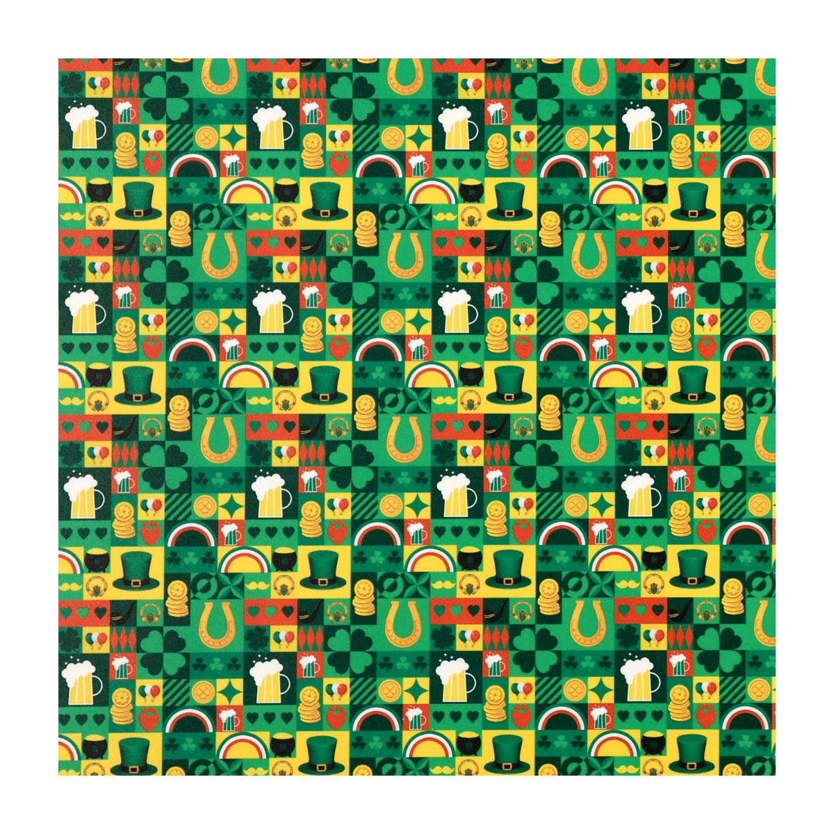 PatternPly® Full Coverage St Pattys Quilt sheet showing the pattern
