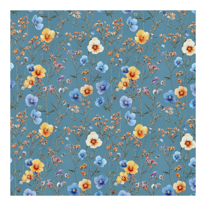 PatternPly® EcoSlateBlue Blue and Yellow Wildflowers