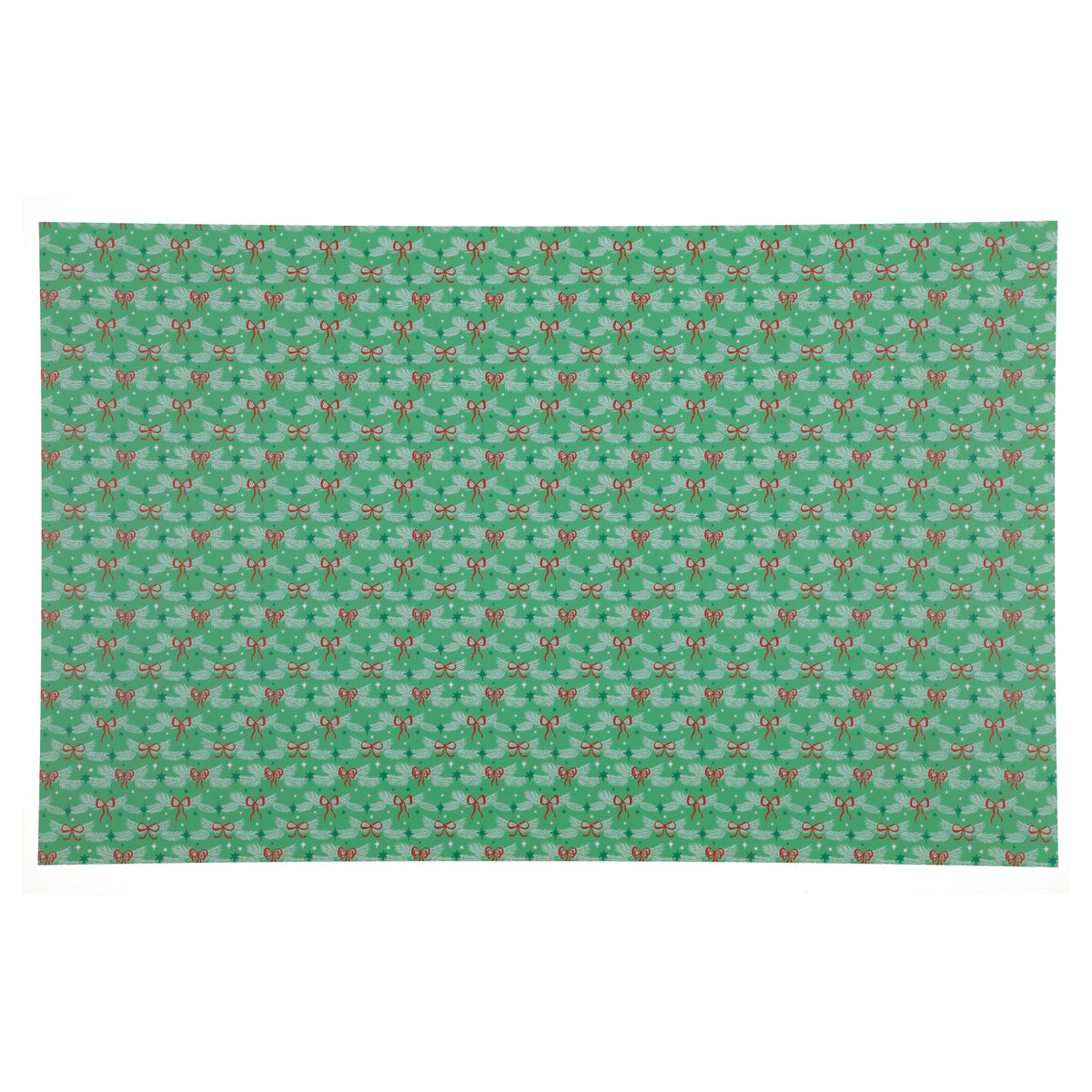 PatternPly® Full Coverage Red Bows on Pastel Green Pine product photo 2
