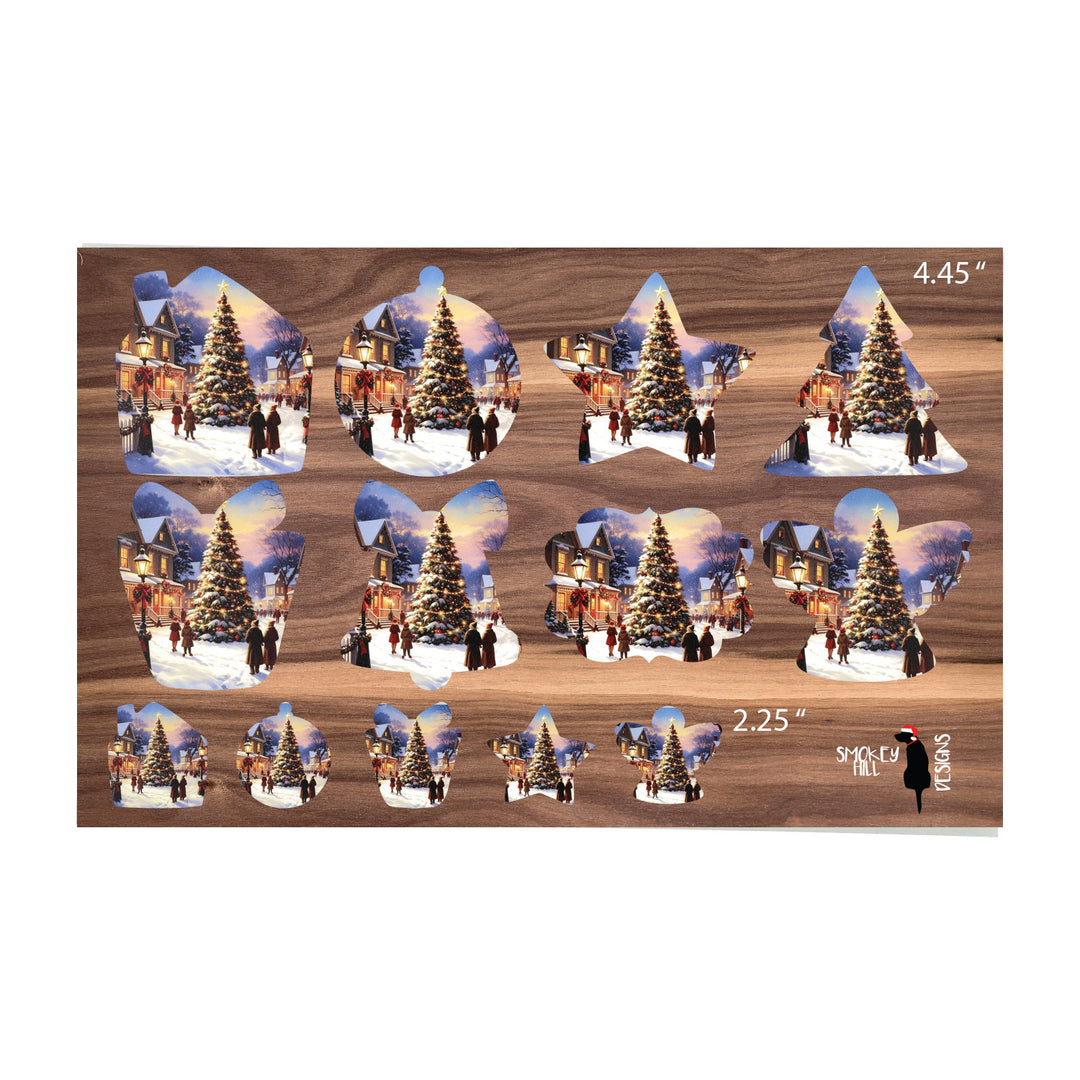 PatternPly® Transparent Americana Christmas Tree 2 sizes