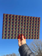 PatternPly® Transparent Mini Warm Ink Blossoms sheet showing the pattern