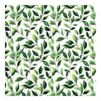 PatternPly® Full Coverage Green Watercolor Leaves sheet showing the pattern