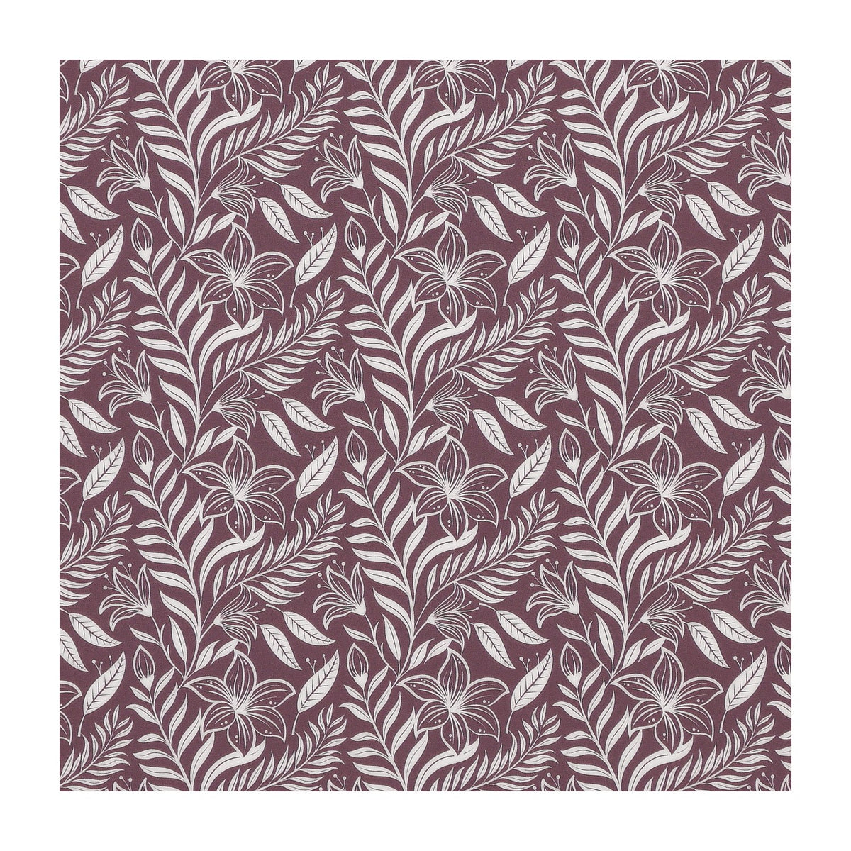 PatternPly® Full Coverage Hushed Mauve Stillflora sheet showing the pattern