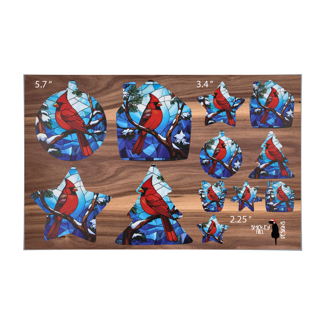 PatternPly® Full Coverage Christmas Cardinal 3 sizes