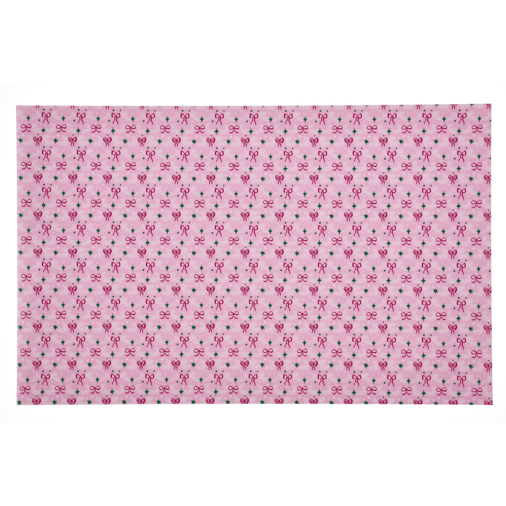 PatternPly® Full Coverage Pastel Pink Bows and Pine White product photo 2