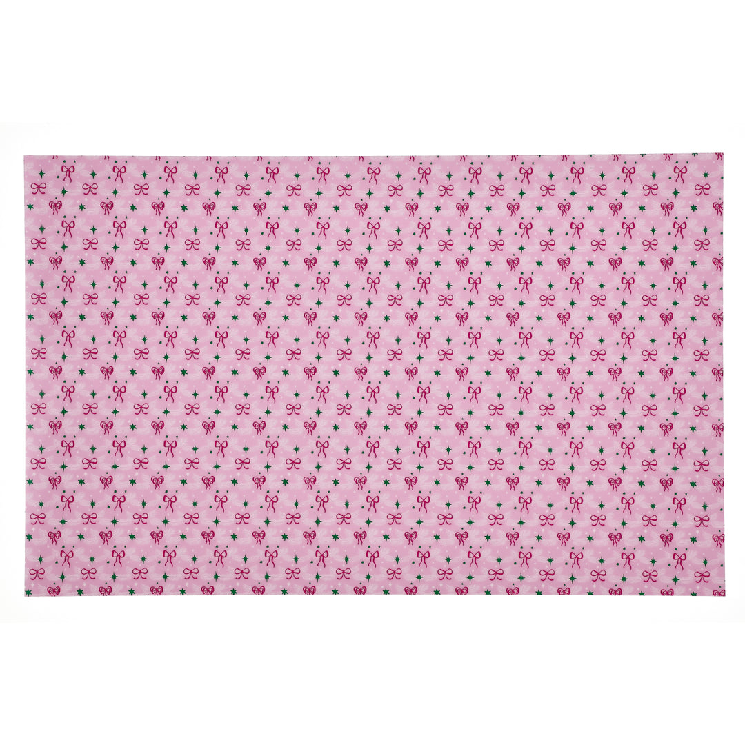 PatternPly® Full Coverage Pastel Pink Bows and Pine White