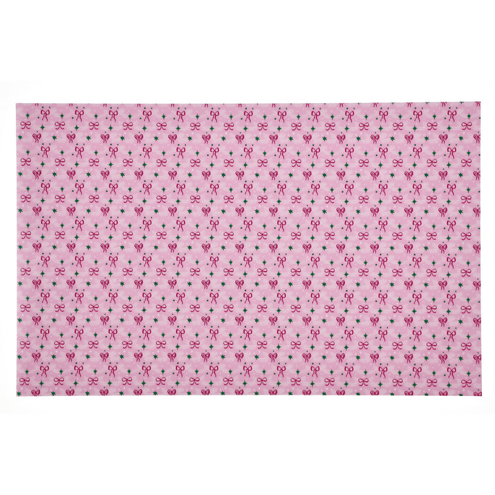PatternPly® Full Coverage Pastel Pink Bows and Pine White