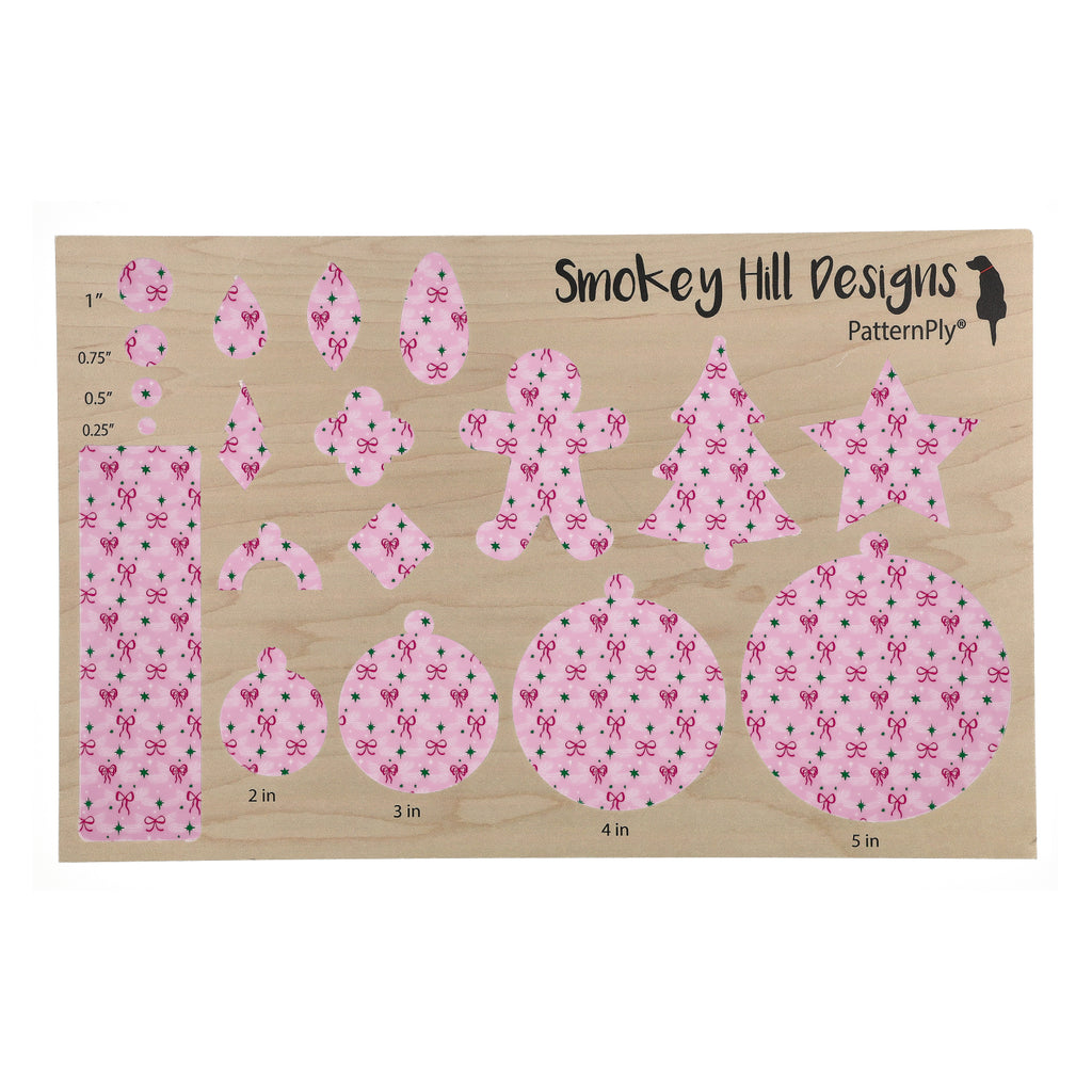 PatternPly® Full Coverage Pastel Pink Bows and Pine White product photo 3