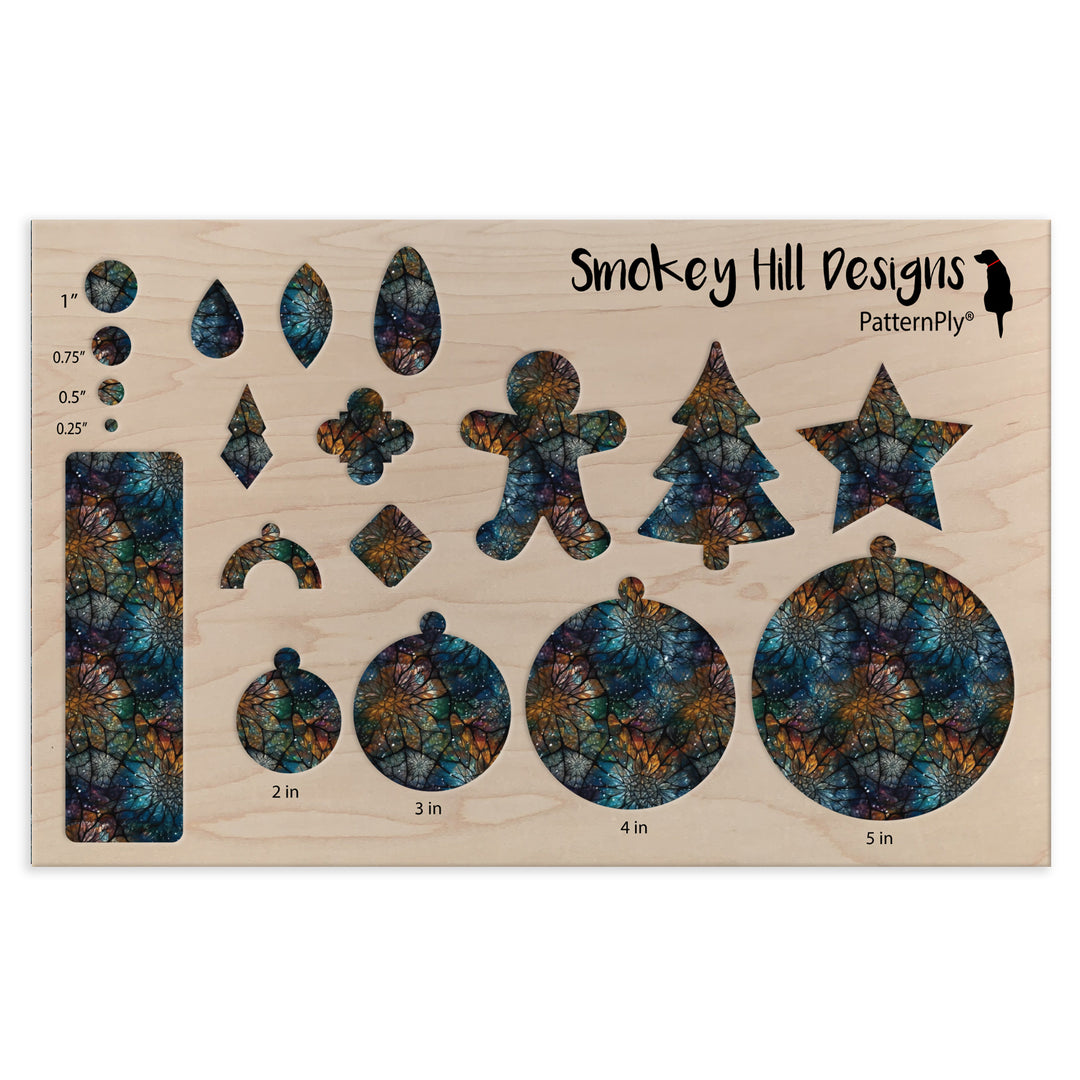 PatternPly® Full Coverage Abstract Winter Colors Stained Glass