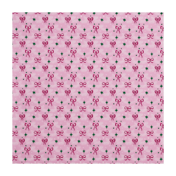 PatternPly® Full Coverage Pastel Pink Bows and Pine White