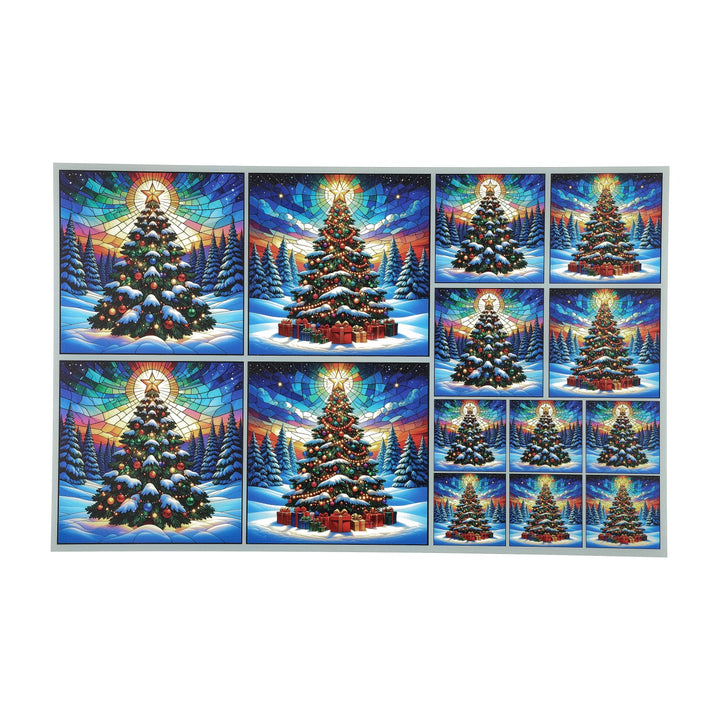 PatternPly® Transparent Christmas Tree in the Snow 3 sizes