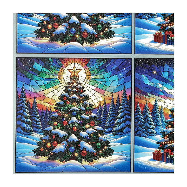 PatternPly® Transparent Christmas Tree in the Snow 3 sizes