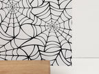 PatternPly® Full Coverage Large Black Spiderwebs on White Background product photo 3