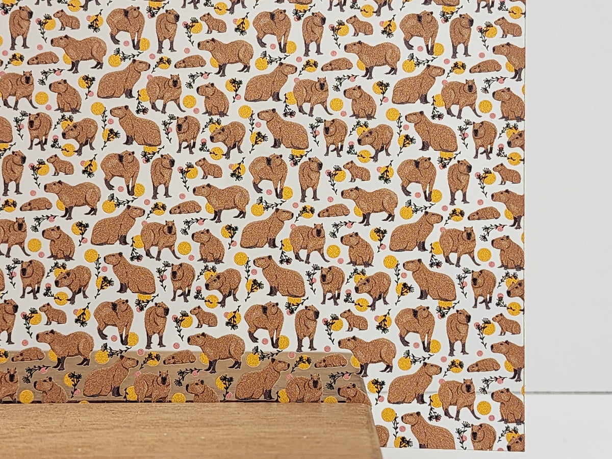 PatternPly® Scattered Capybaras sheet showing the pattern