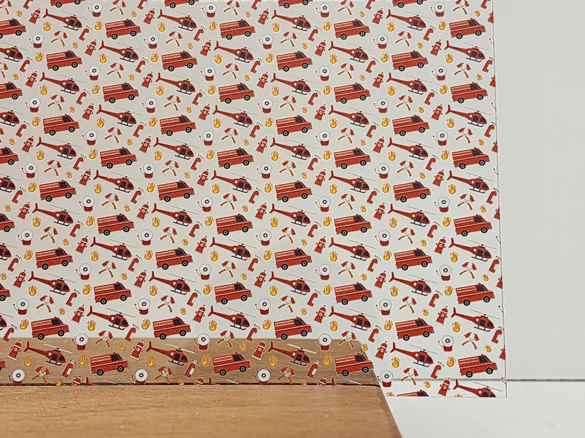 PatternPly® Scattered Firefighter sheet showing the pattern