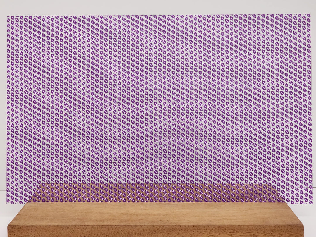 PatternPly® Scattered Purple and White Footballs