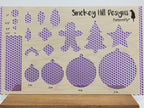 PatternPly® Scattered Purple and White Footballs product photo 2
