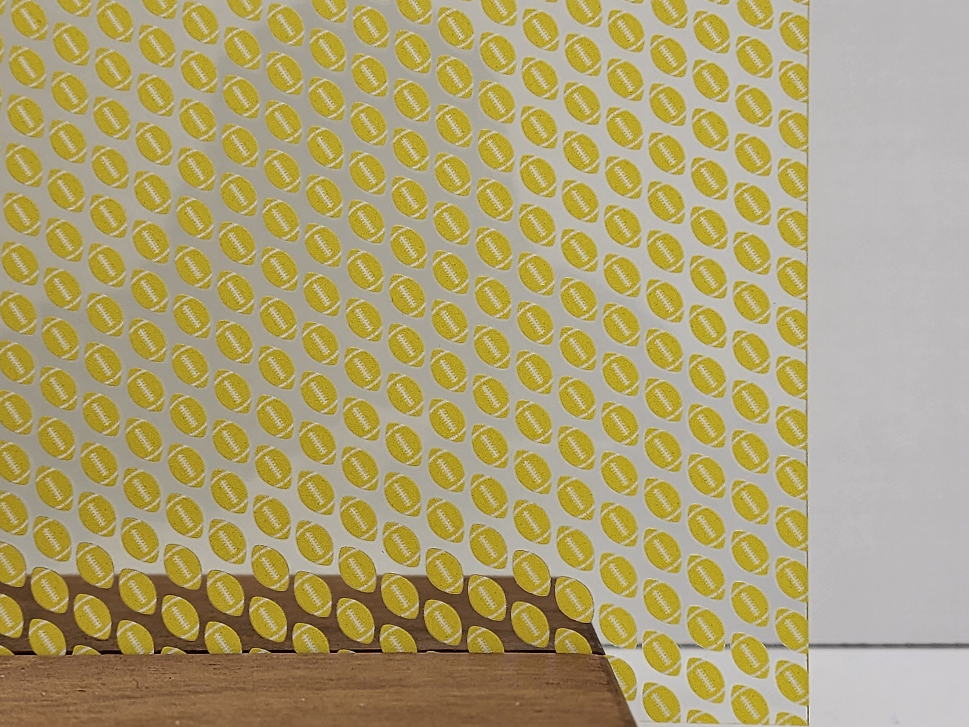 PatternPly® Scattered Yellow and White Footballs – Smokey Hill Designs