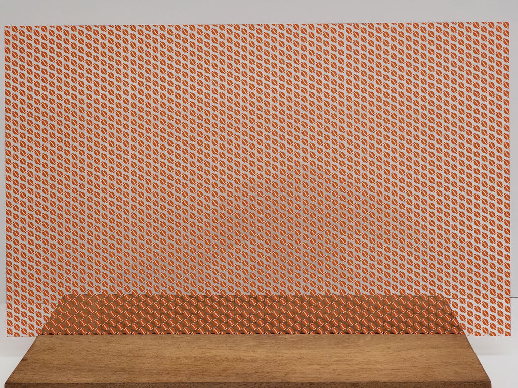 PatternPly® Scattered Orange and White Footballs product photo 3