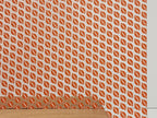 PatternPly® Scattered Orange and White Footballs sheet showing the pattern