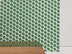 PatternPly® Scattered Green and White Footballs sheet showing the pattern