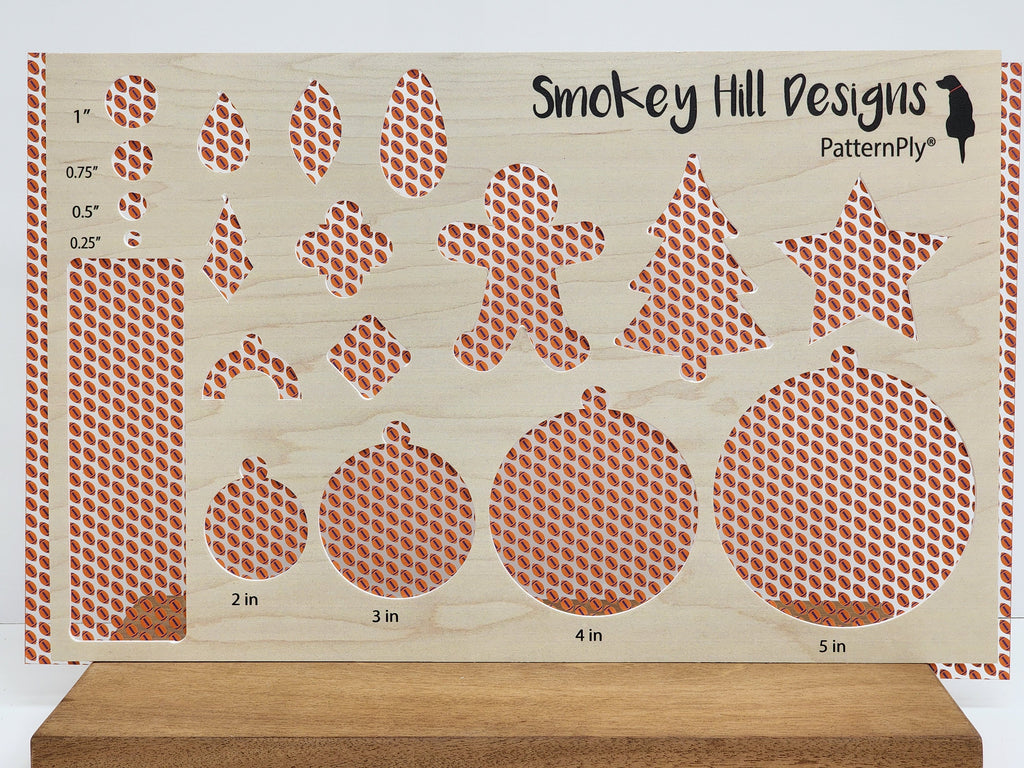 PatternPly® Scattered Orange and Blue Footballs product photo 2