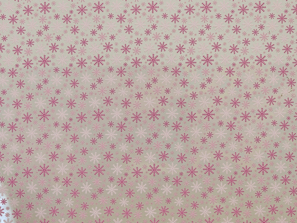 PatternPly® Scattered Pink Snowflakes sheet showing the pattern